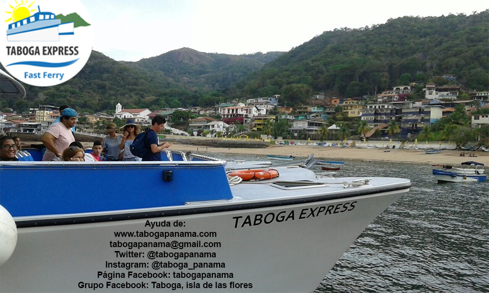The Taboga Express boat arriving at the island