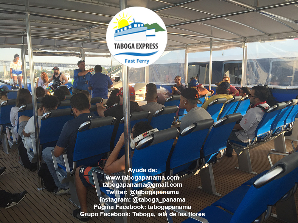 Inside the Taboga Express boat