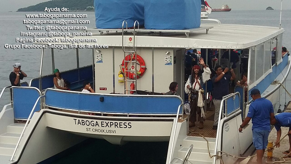 The Taboga Express boat with Jack Sparrow aboard